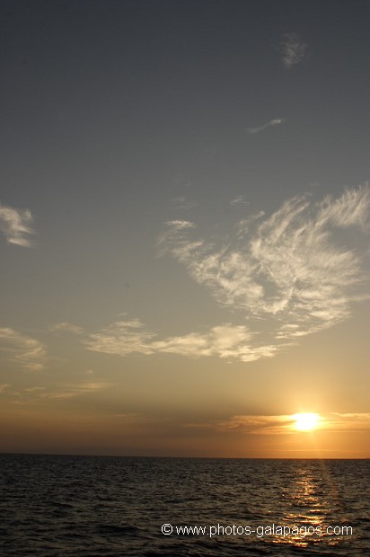 Coucher de soleil en mer - Galapagos